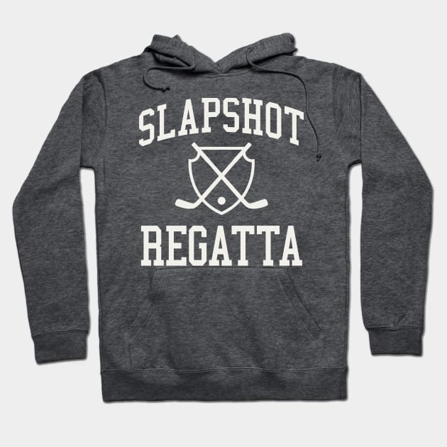 Slapshot Regatta Hockey Game Basement Comedy Hoodie by PodDesignShop